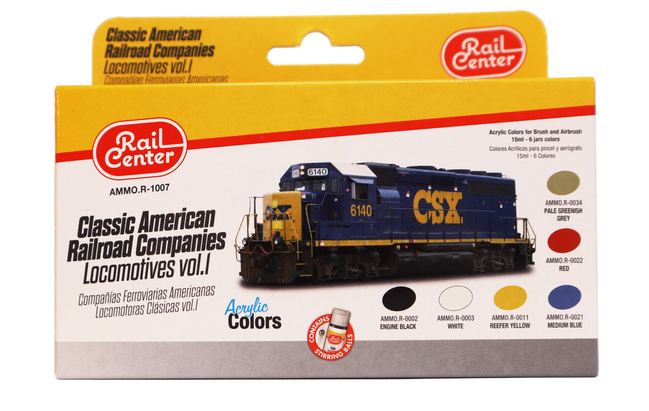 AMMO MIG Rail Center Paint Classic American Railroads Vol1 Set R-1007