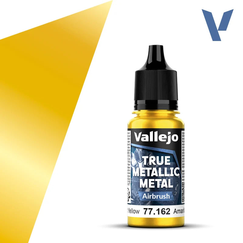 Vallejo True Metallic 77.162 Radiant Yellow Airbrush 18ml