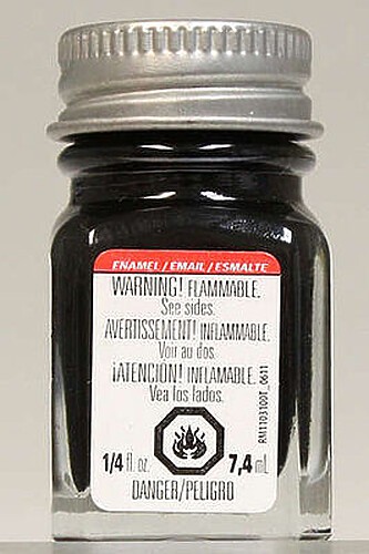 Testors Semi-Gloss Black 1/4 oz – Hobby and Model Enamel Paint – #1139tt