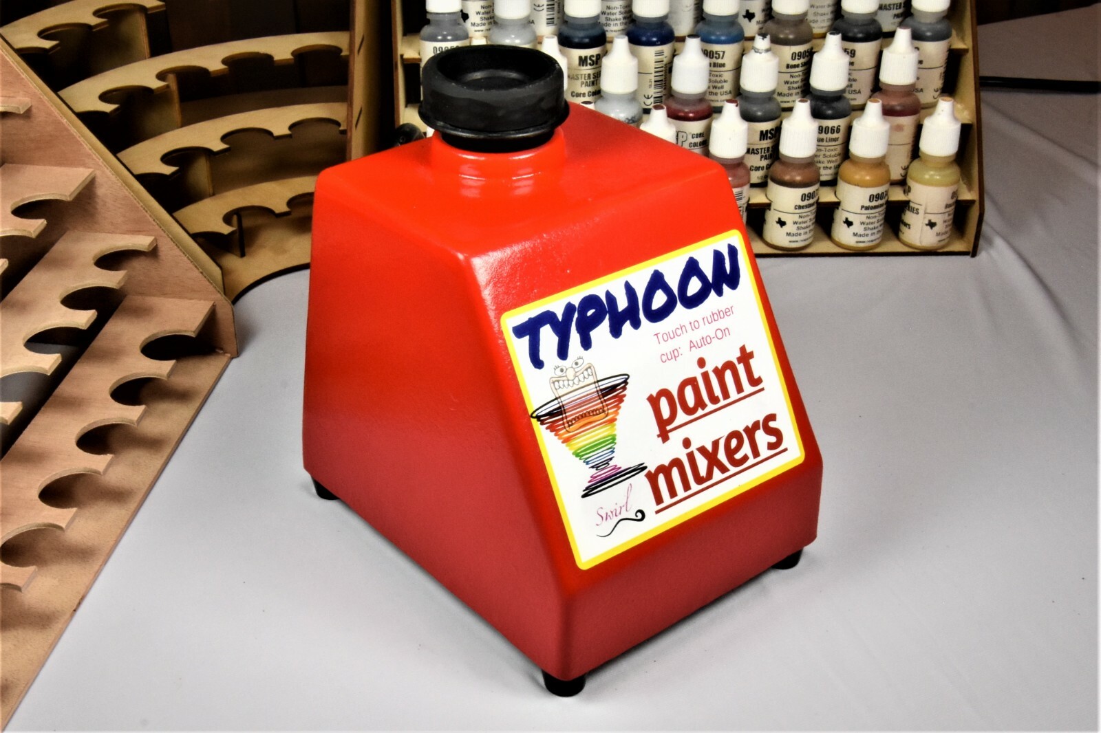 52 BOTTLE CITADEL PAINT RACK USA TYPHOON© HOBBY MINIATURE STORAGE WOODEN