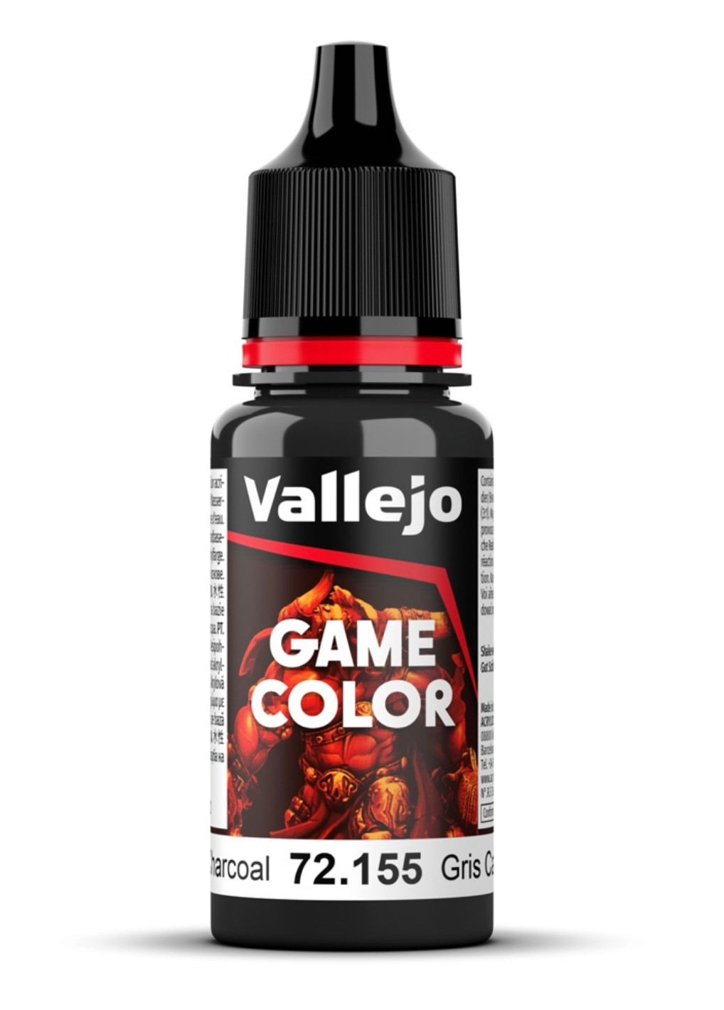 Vallejo Game Color 72.155 Heavy Charcoal Extra Opaque 18ml