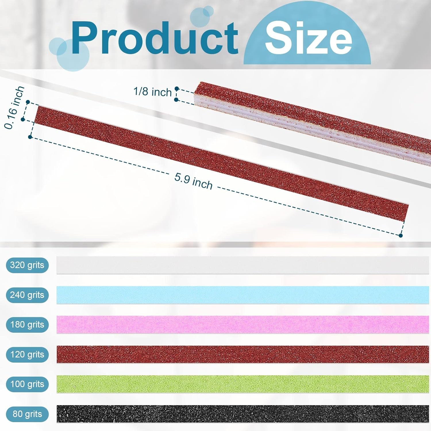 60 Pcs Sanding Sticks for Plastic Models Set Include 30 Pcs Polishing Sticks and