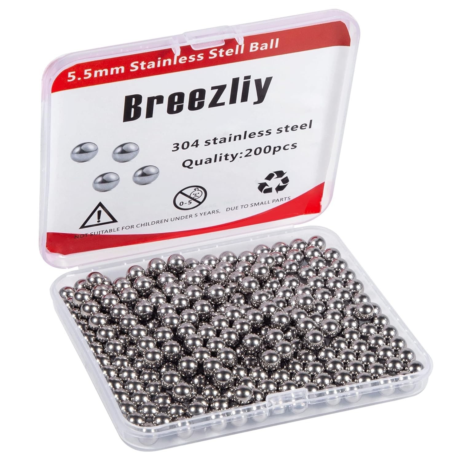 Paint Mixing Balls 200 pcs Rust-proof Stainless Steel Agitator Balls: 5.5mm 0.22