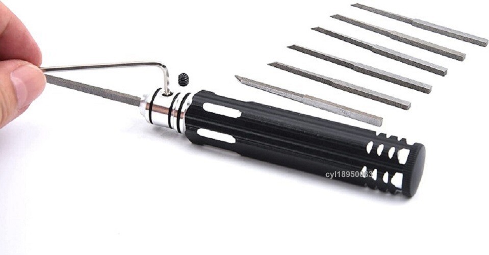 Prime Model Scriber w/ Blade Gundam Resin Carved RC Hobby Cutting Tool 7 Blades