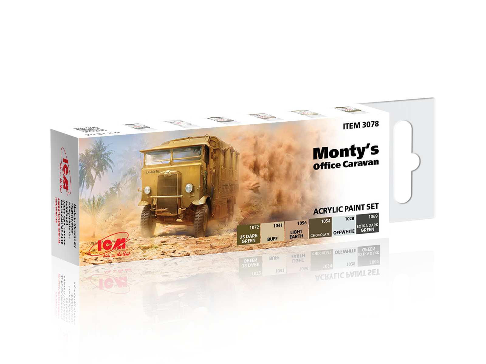ICM 3078 – Acrylic paint set for Monty’s Office Caravan