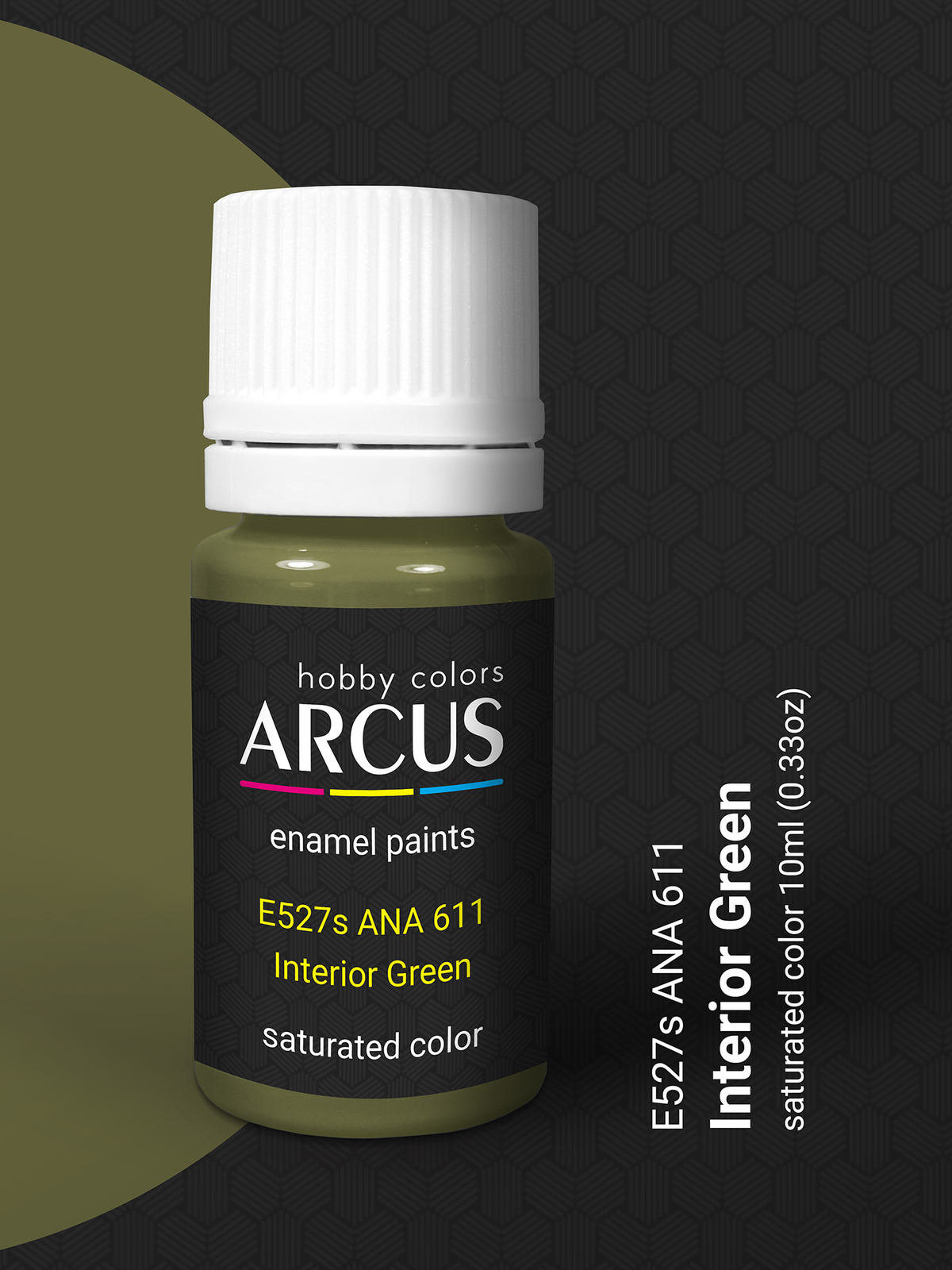 Arcus 527 Enamel paint USAF ANA 611 Interior Green Saturated color 10ml