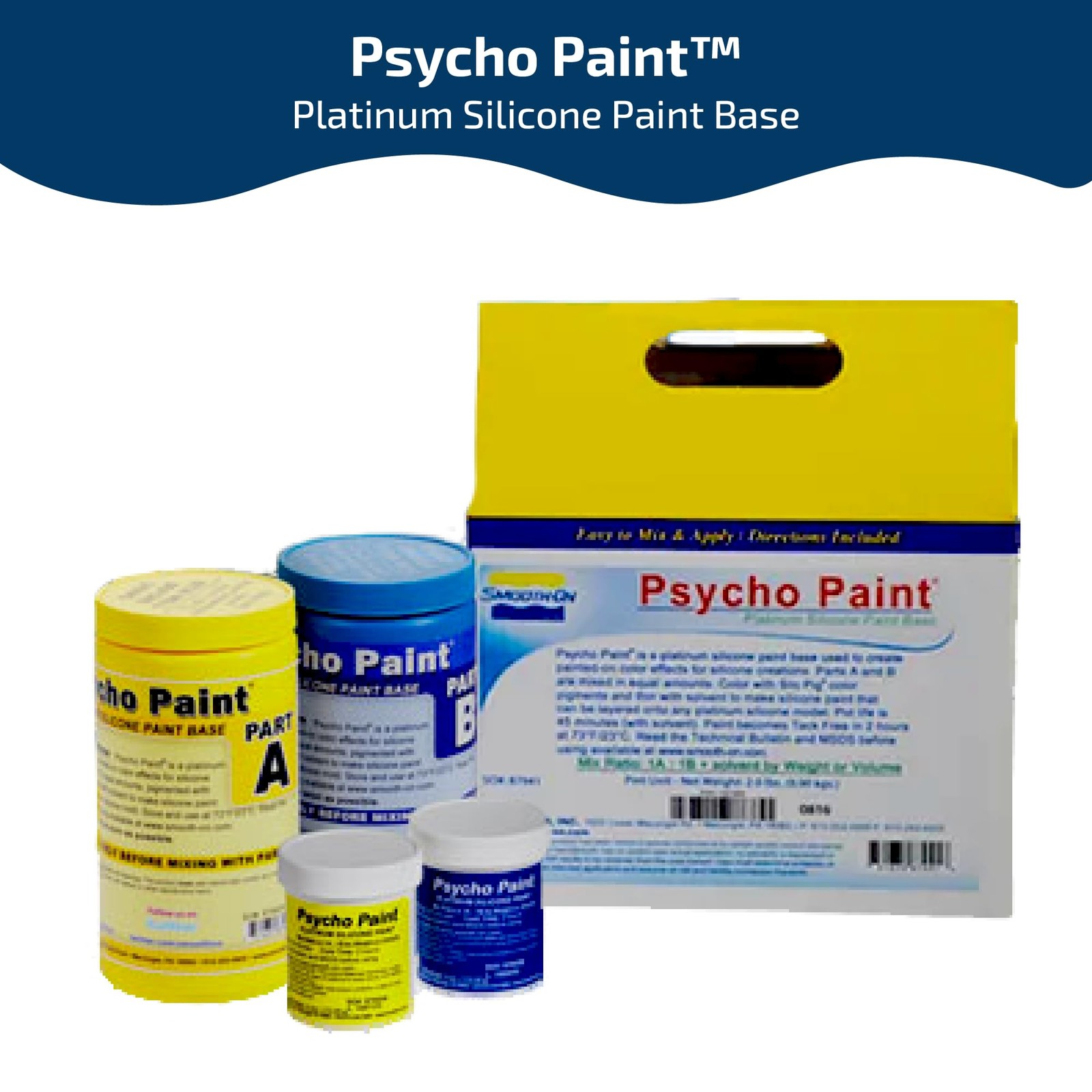 Psycho Paint – Platinum Silicone Base – 8 8 Ounce (Pack of 1), clear