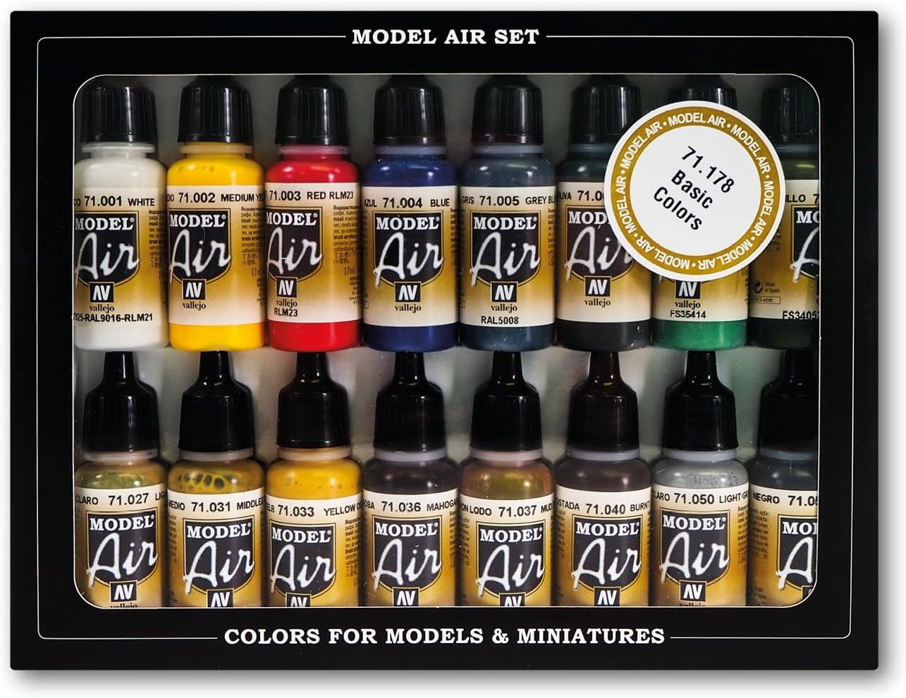 WWII Allied Model Air Paint, 17Ml (Pack of 16)