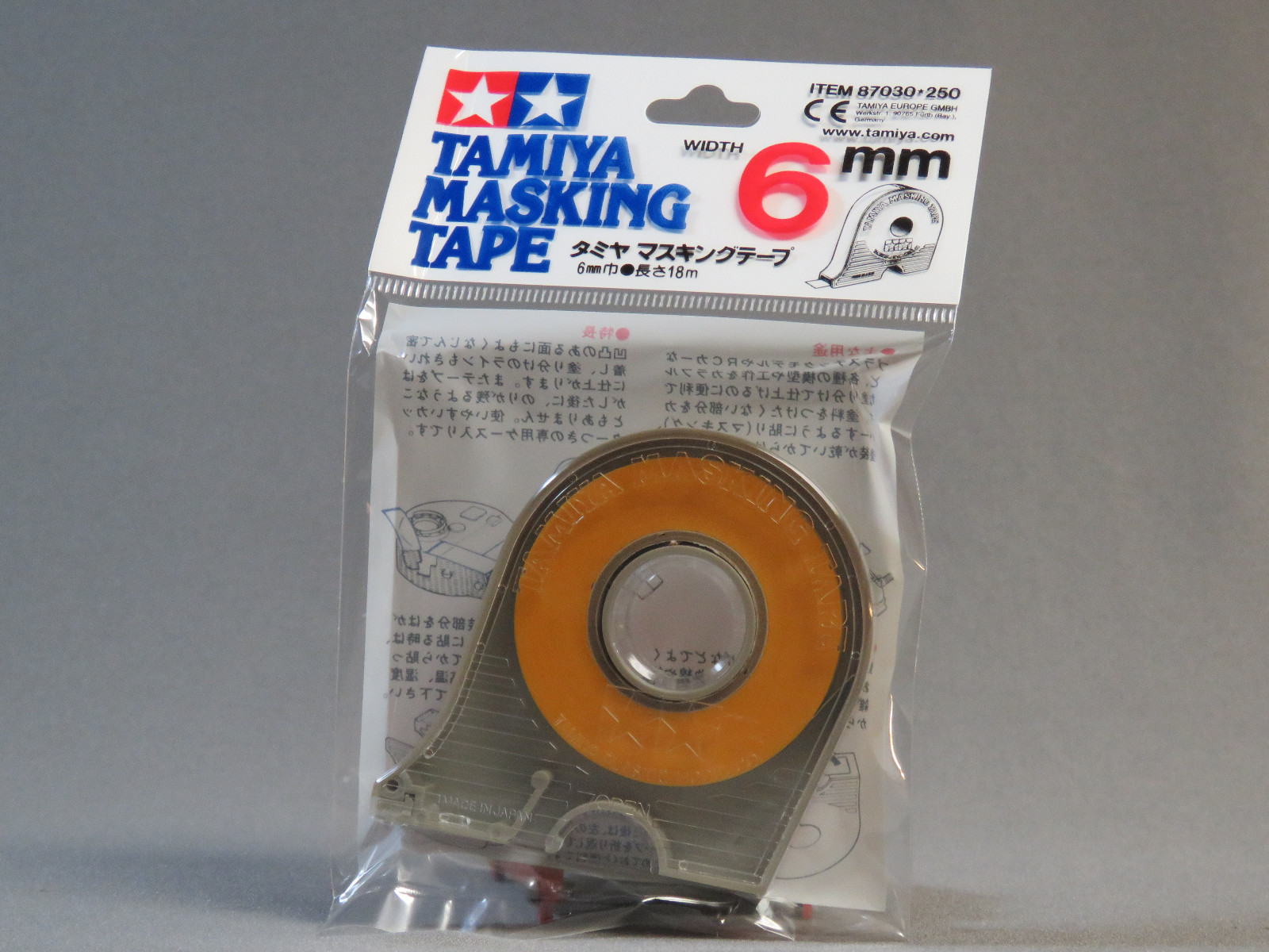 TAMIYA MASKING TAPE 6mm finishing adhesive tape thin strong models USA TAM87030