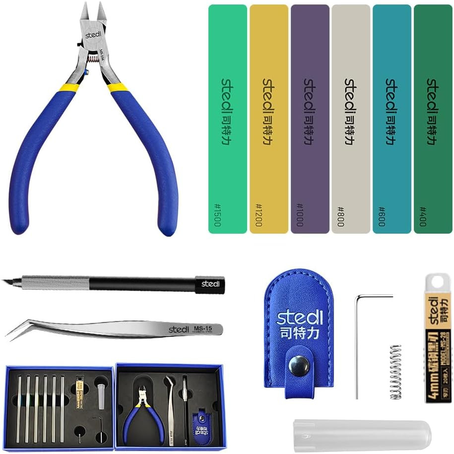 Model Tools Kit for Beginners 14 PCS, Modeler Professional Basic Tools Craft Set