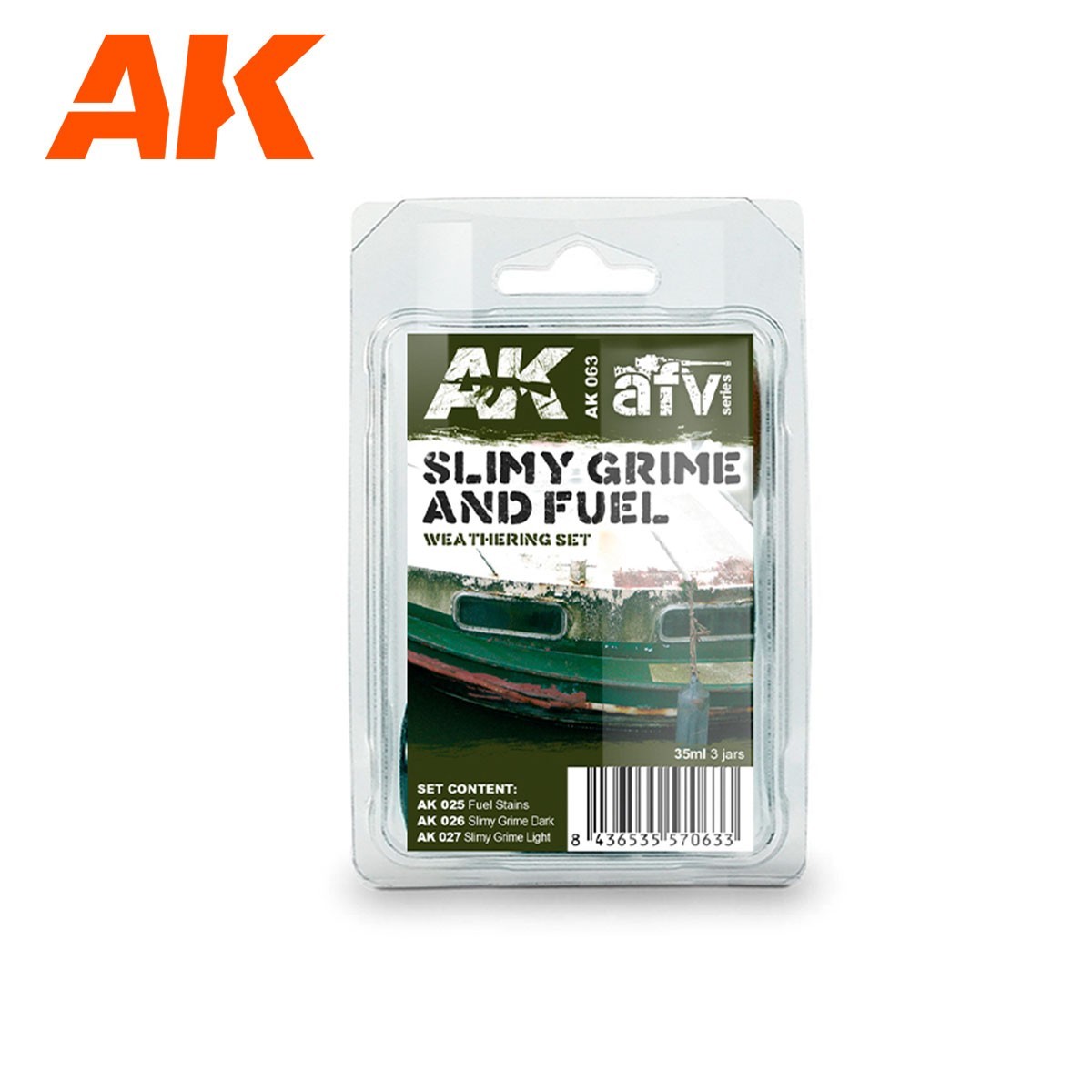 AK Interactive – Slimy Grime And Fuel Weathering Enamel Effects Set AK063