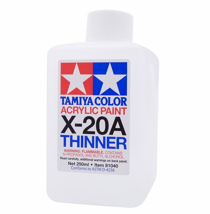 Tamiya 81040 X-20A Acrylic thinner (250ml) for Model Kits & Paint Removal
