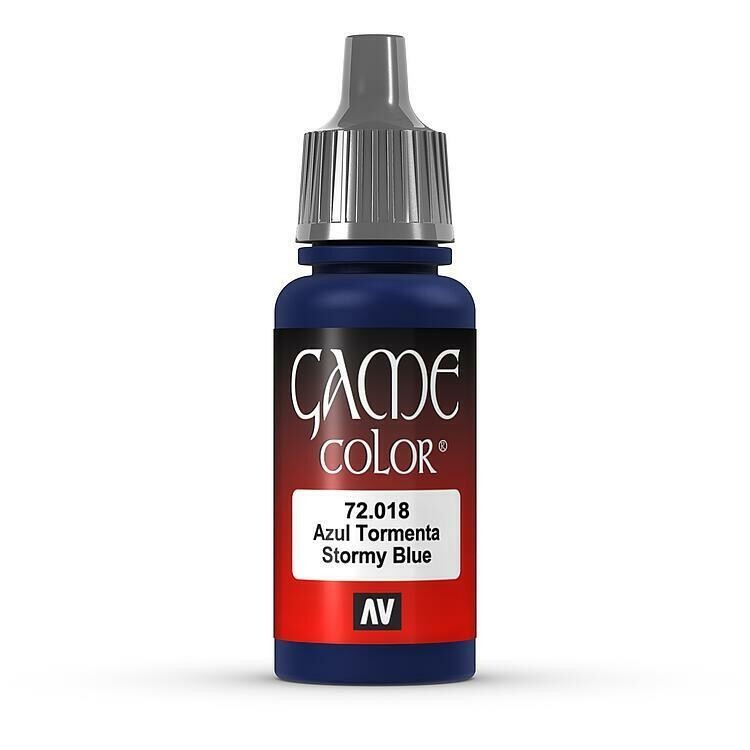 STORMY BLUE Vallejo Game Color Paint 72.018 (17 ml/0.57 oz bottle)