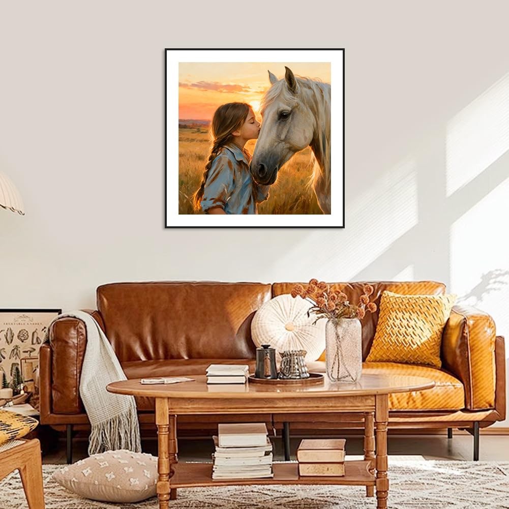 Horse 5D Diamond Painting Kits for Adults – Full Round Drill DIY Diamond Art for