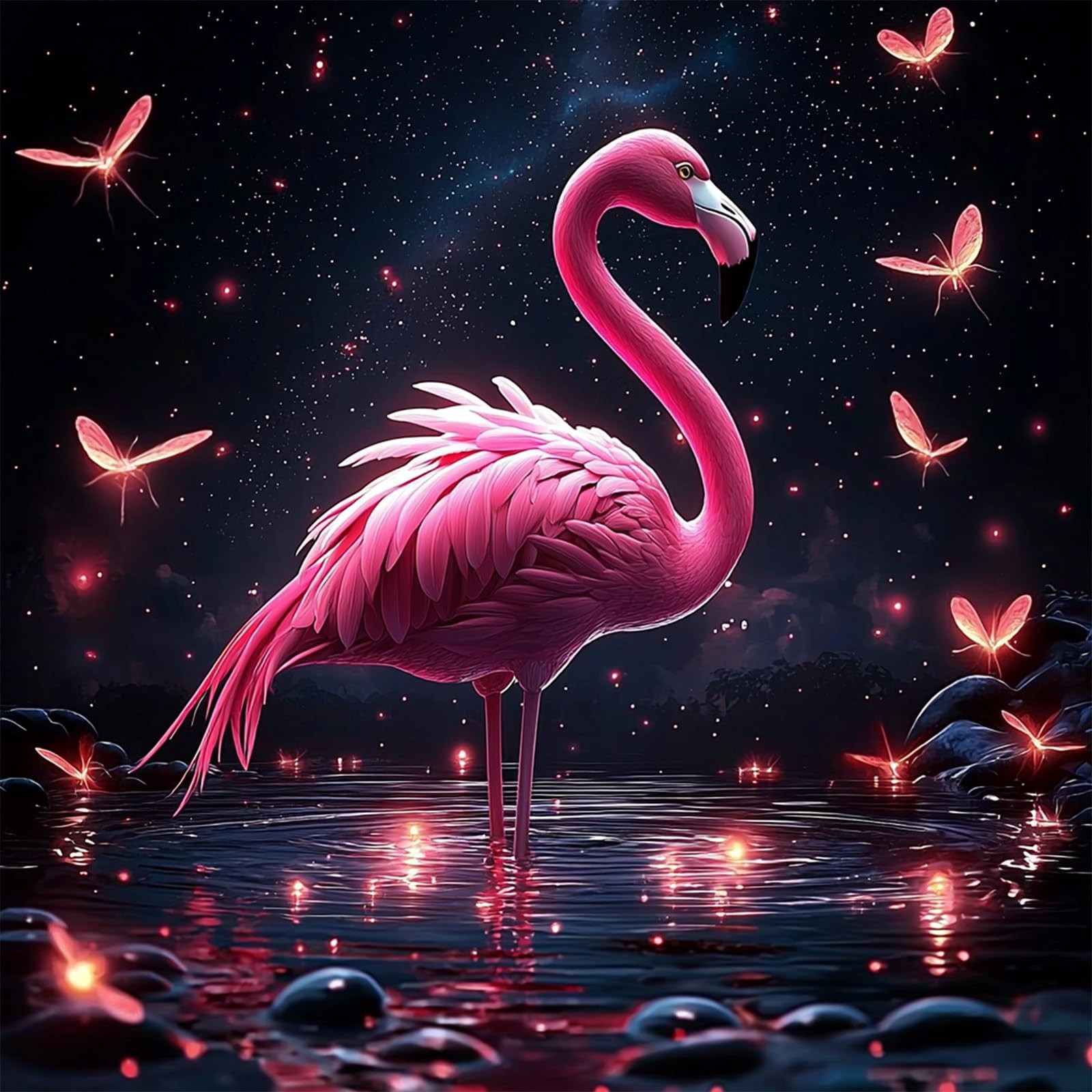MOGTAA Flamingos Diamond Art, 12X12 Inch,