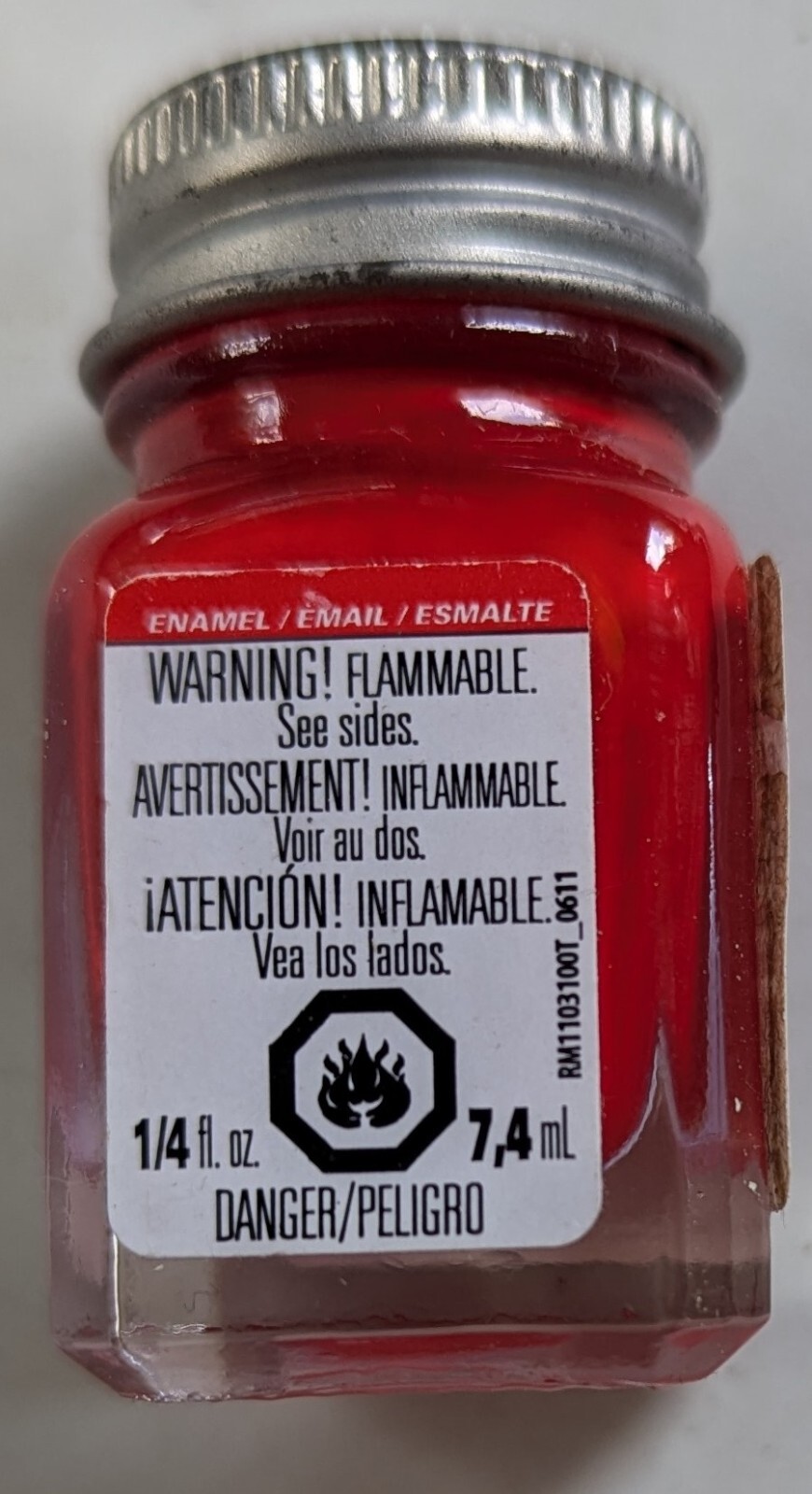 Testors 1/4oz Gloss Red Enamel Model Paint 1103 New