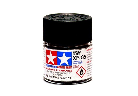 TAMIYA Model Color Acrylic Paint XF-85 Rubber Black Net 10ml 81785