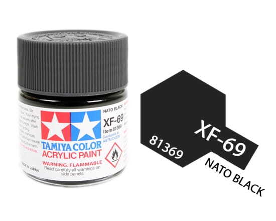 Tamiya Acrylic Paint 81369 XF-69 NATO Black 23ml [MATT]