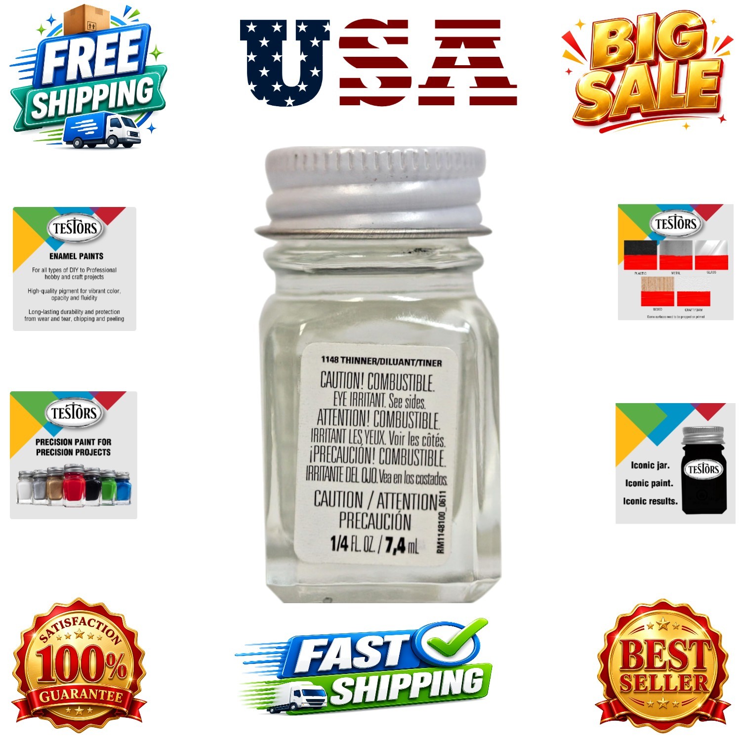 Enamel Paint Thinner, 0.25 Oz