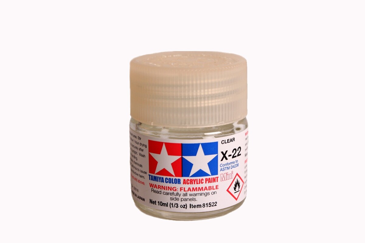 Tamiya 81522 Acrylic Mini X22 Clear Paint (10ml)