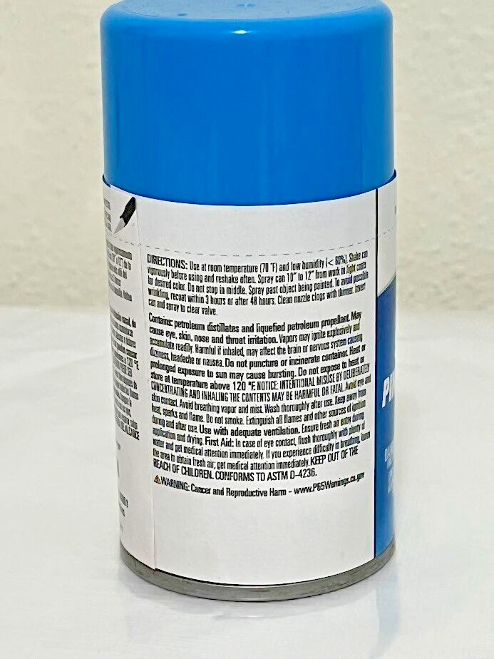 3 x Testors Spray Paint ” Gloss Light Blue ” 1208T Enamel 3oz Rust-Oleum Case