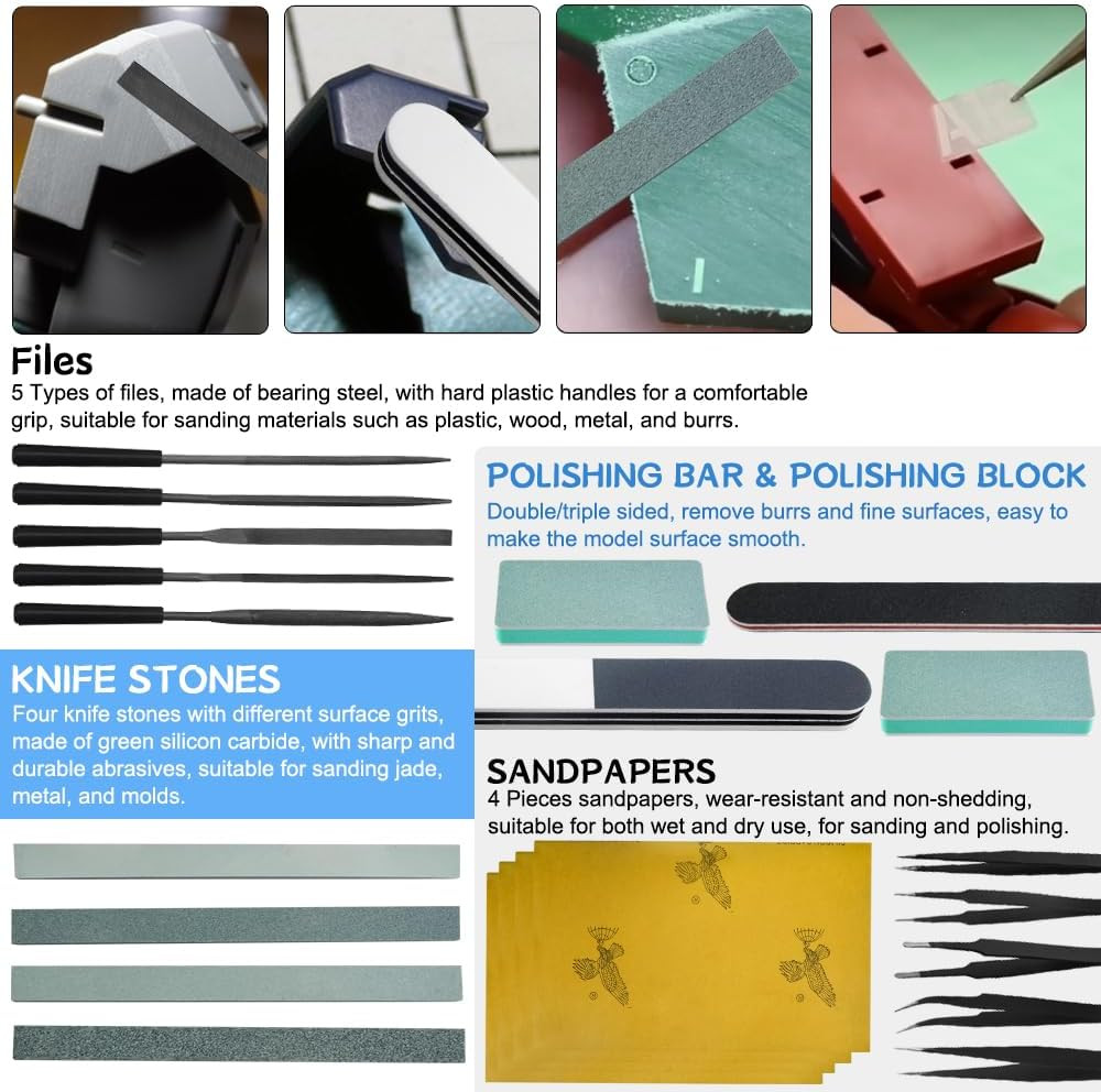 85 PCS Model Tools Kit Hobby Building Tool Craft Set Modeler Basic DIY Tools for