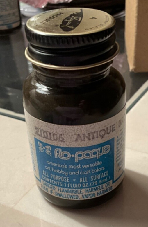VINTAGE FLOQUIL FLO-PAQUE ALL SURFACE HOBBY PAINT 1 OZ 210106 ANTIQUE BRONZE