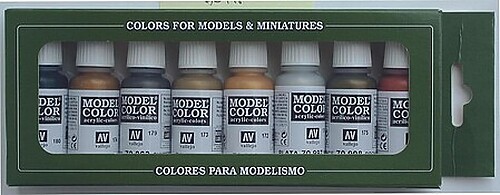 Vallejo 17ml Bottle Metallics Model Color Paint Set (8 Colors) – Hobby and