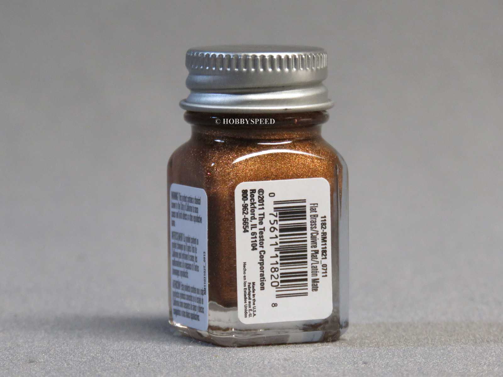 TESTORS PAINT FLAT BRASS ENAMEL 1/4oz JAR 7.4ml plastic model car TES1182 NEW
