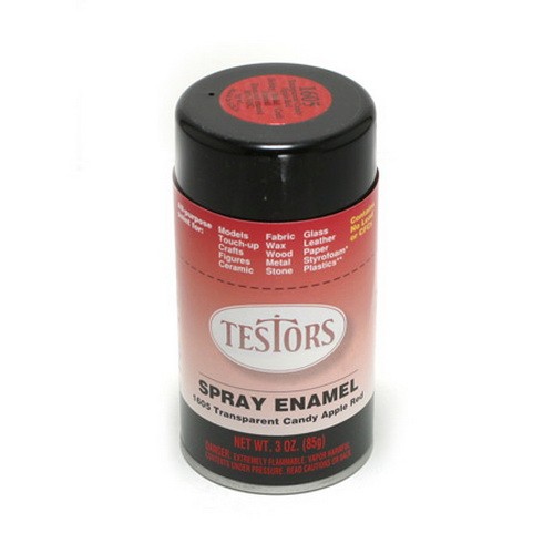 Testors 1605T Custom Red Transparent Enamel 3 oz. Spray Paint Can