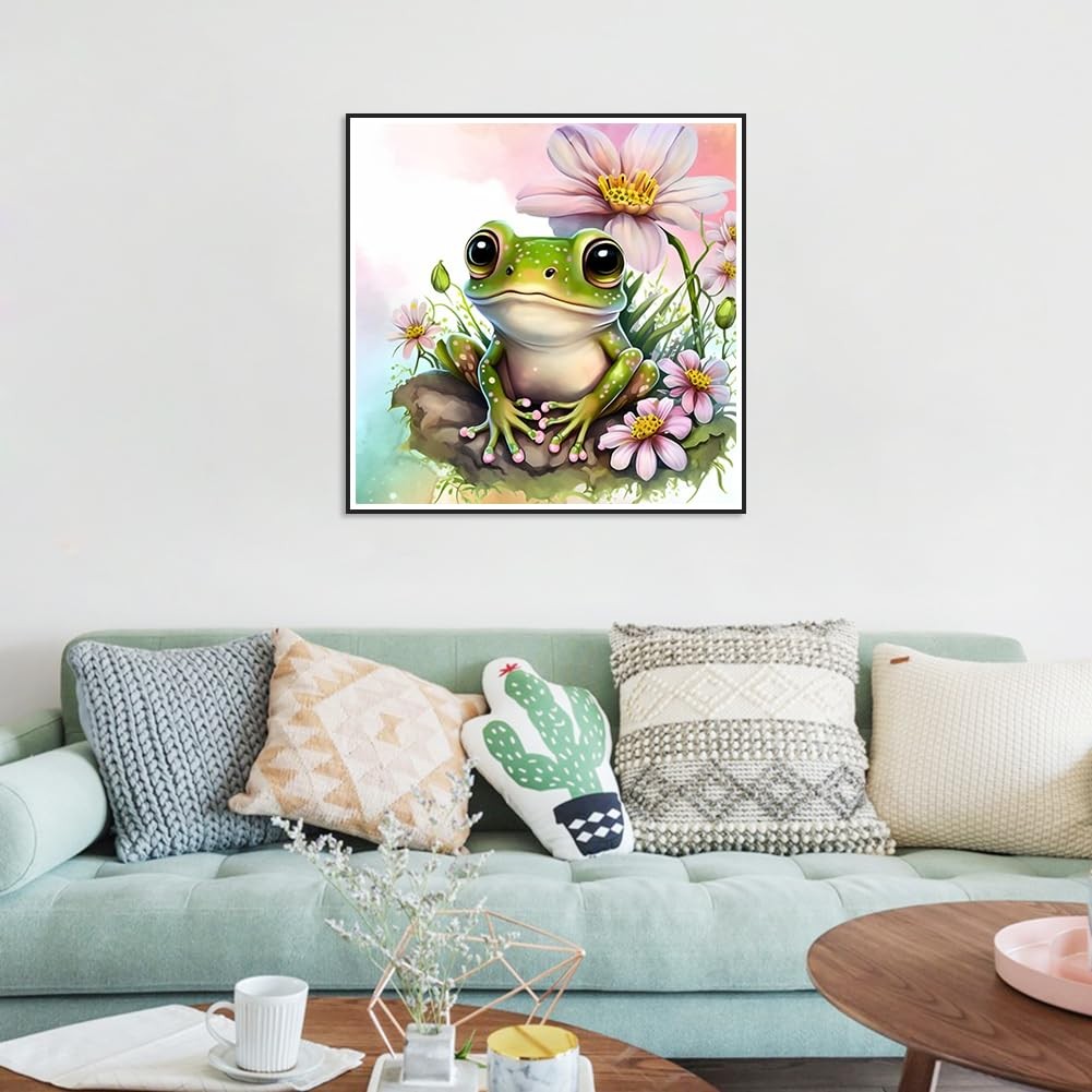 SJUTOUCI Diamond Painting Kits for Adults, Frog 30 cm x 30 cm, 1