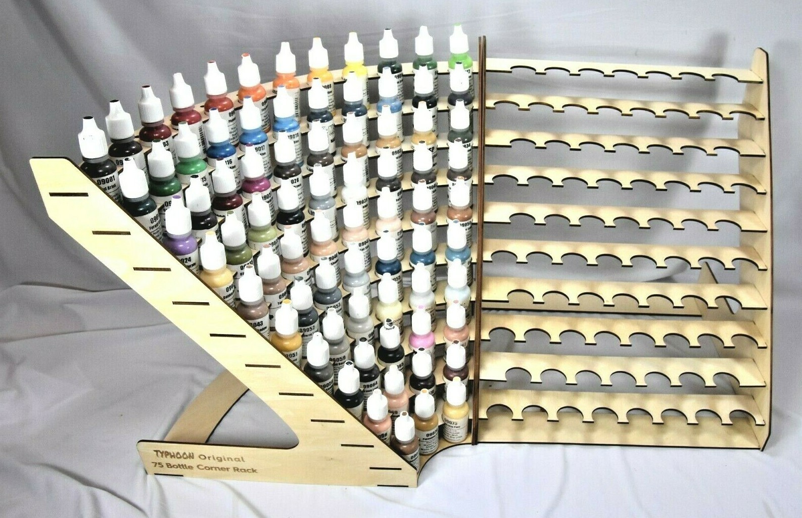 75 BOTTLE PAINT RACK INNER CORNER USA TYPHOON© ARMY PAINTER, VALLEJO, TESTORS
