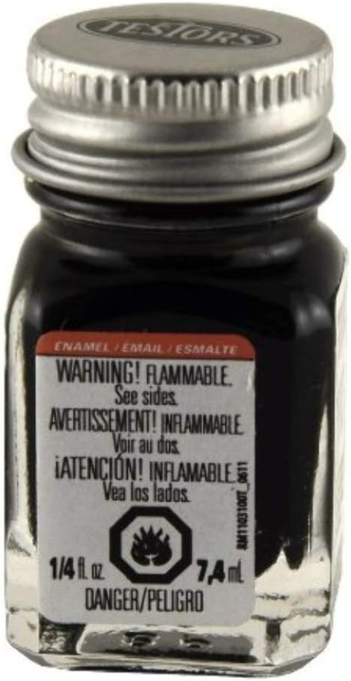 0.25 oz Matte Black Enamel Paint – Fast-Drying for Indoor & Outdoor Use