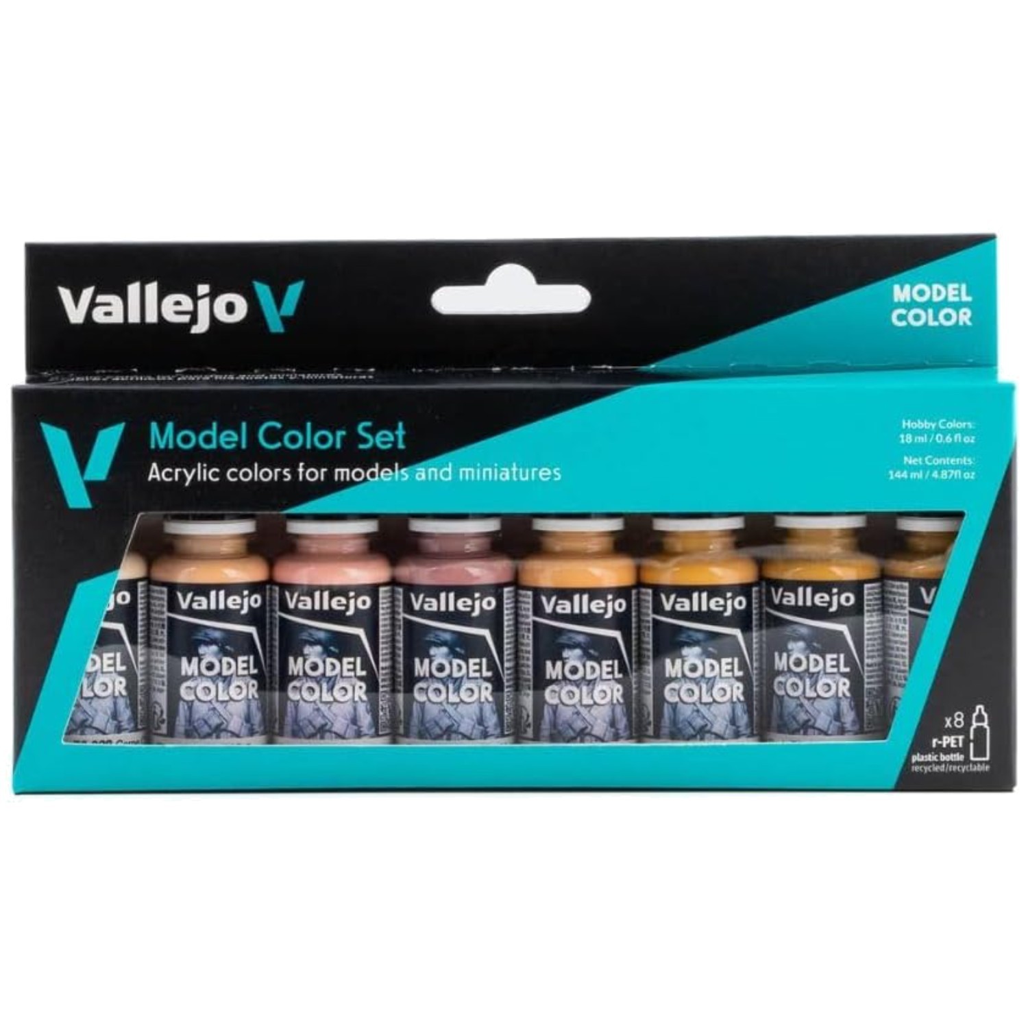 Model Color Acrylic Paint | Face & Skin Tones | 8 Bottles