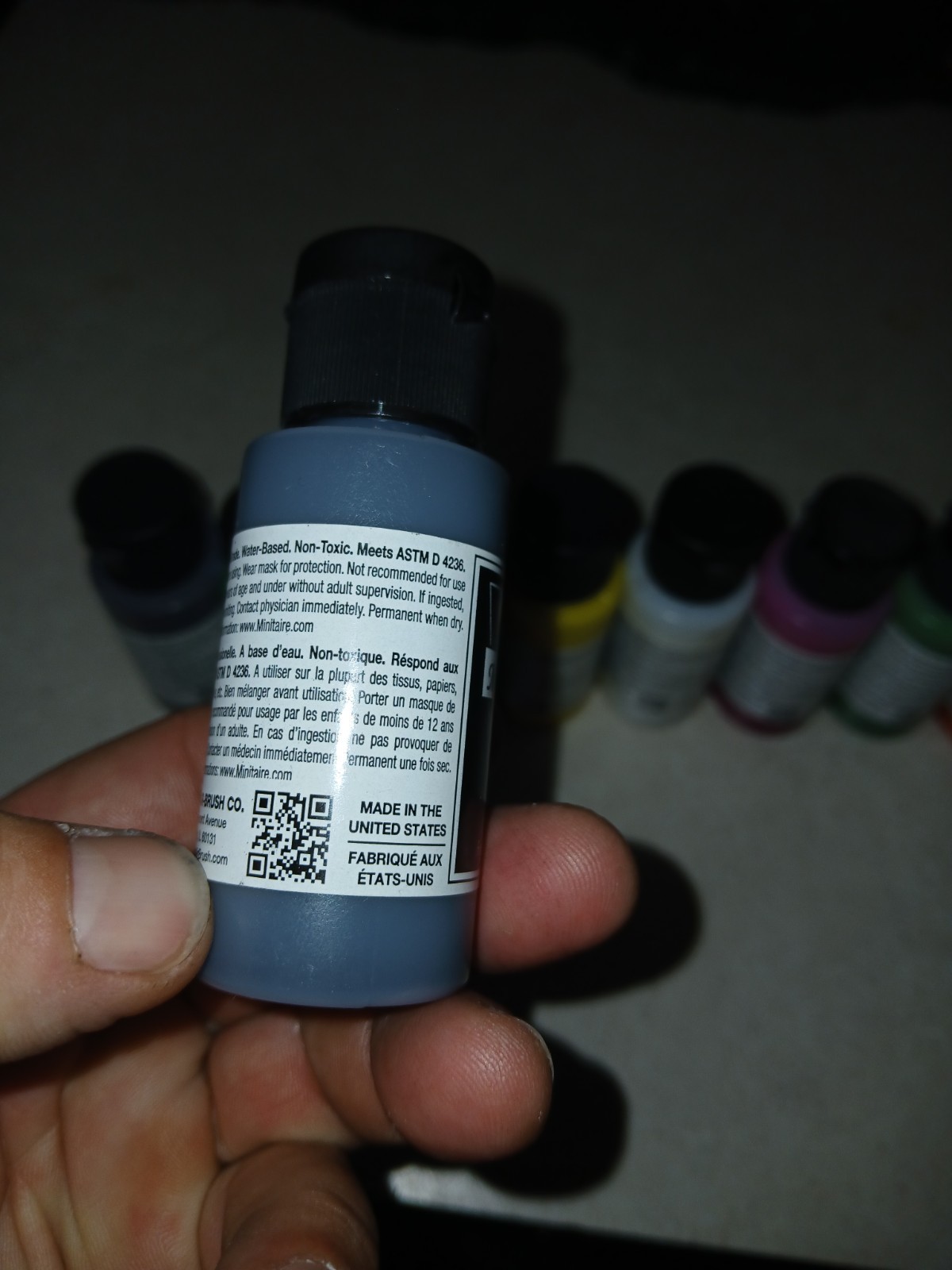 LOT OF 10 Miniature Paints -Minitaire Badger Paint Company