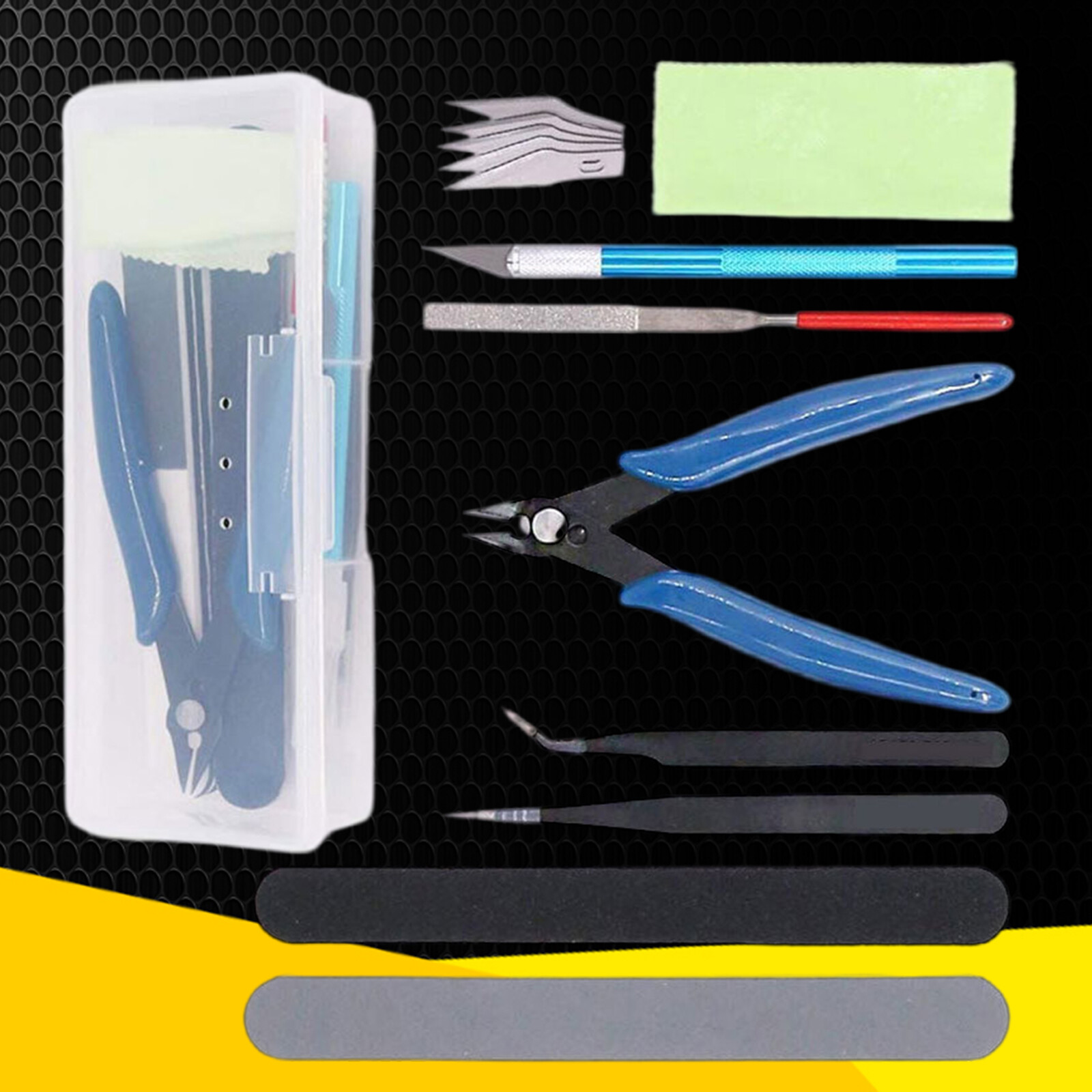 9PCS Gundam Model Tools Kit Modeler Basic Tools Craft Set for Gundam Car Model