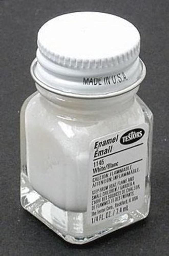 Testors 1145TT 1/4 Oz White Gloss Enamel Hobby Paint