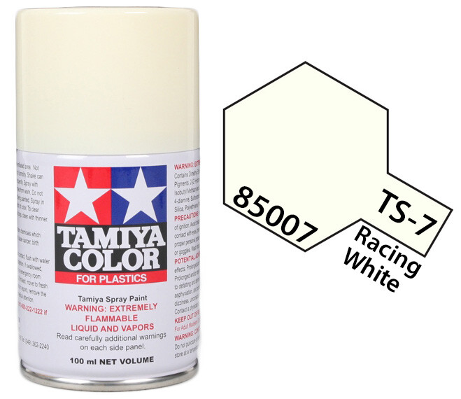 Tamiya 85007 TS-7 Racing White Lacquer Spray Paint 100ml – US