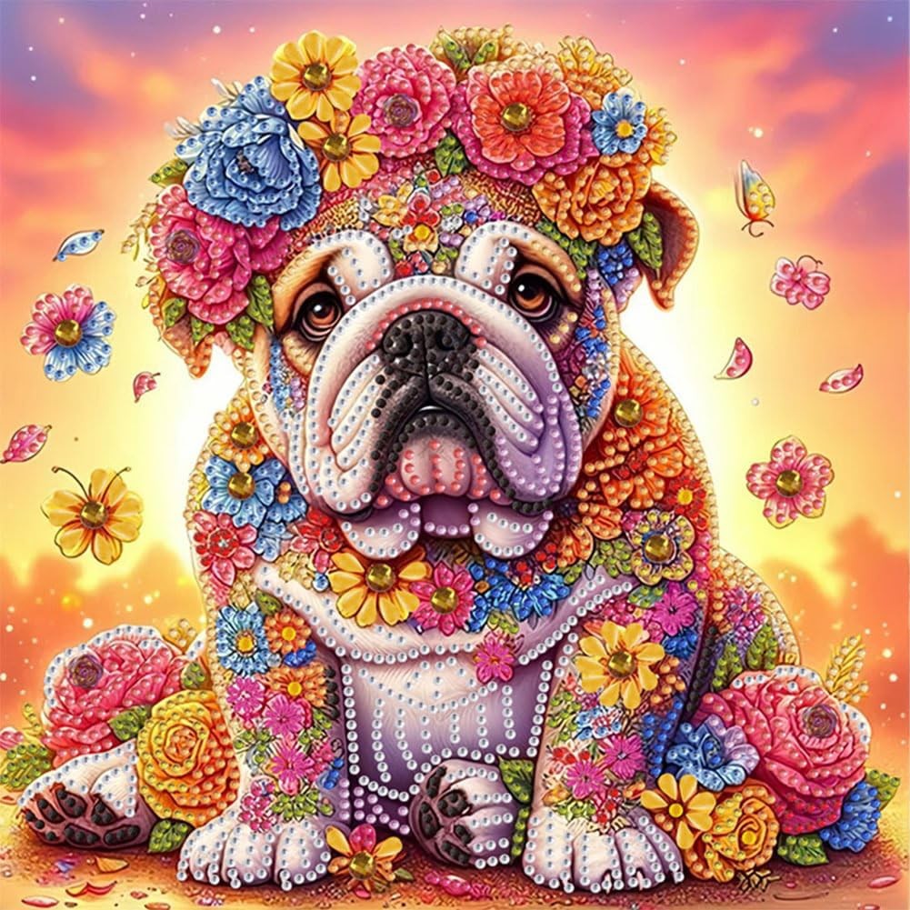 Anuver Dog Diamond Painting Kits for 11.8 inches x inches, Multicolor