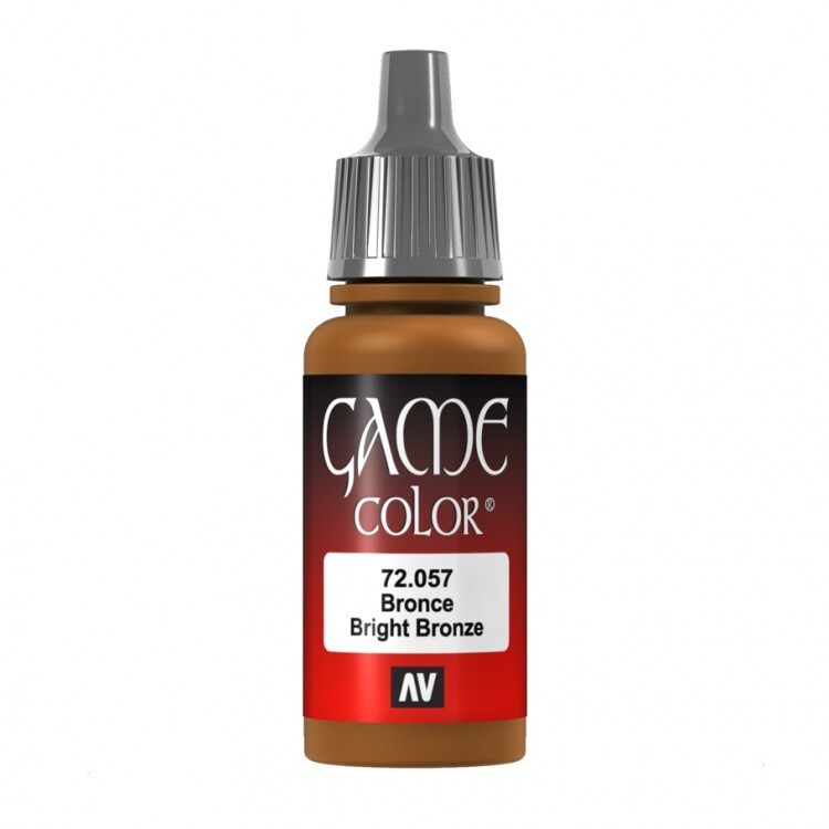 BRIGHT BRONZE (Metallic) Vallejo Game Color Paint 72.057 (17 ml/0.57 oz bottle)