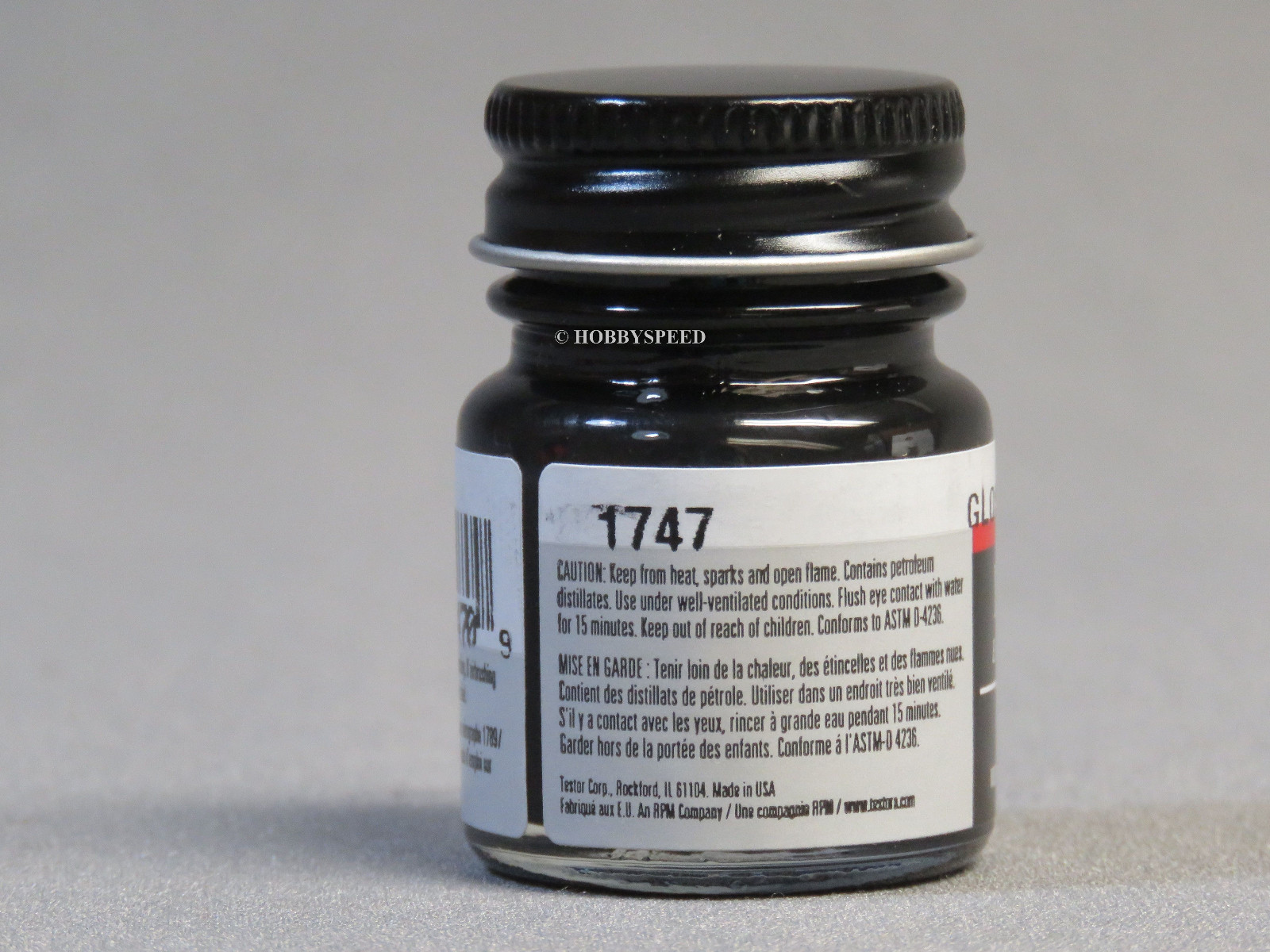 TESTORS PAINT MODEL MASTER GLOSS BLACK ENAMEL 1/2 oz plastic car NEW TES1747