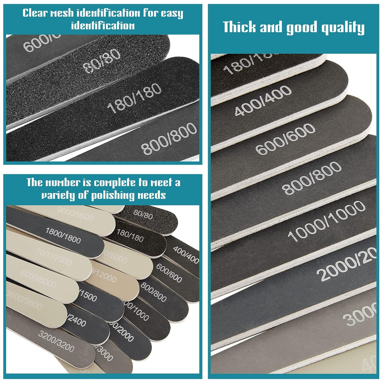 40 Pcs Polishing Sticks Sanding Sticks for Plastic Models Metal Accessories Wood