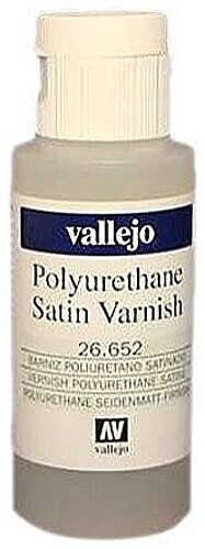 Vallejo 60ml Bottle Polyurethane Satin Varnish – Hobby and Model Paint – #26652
