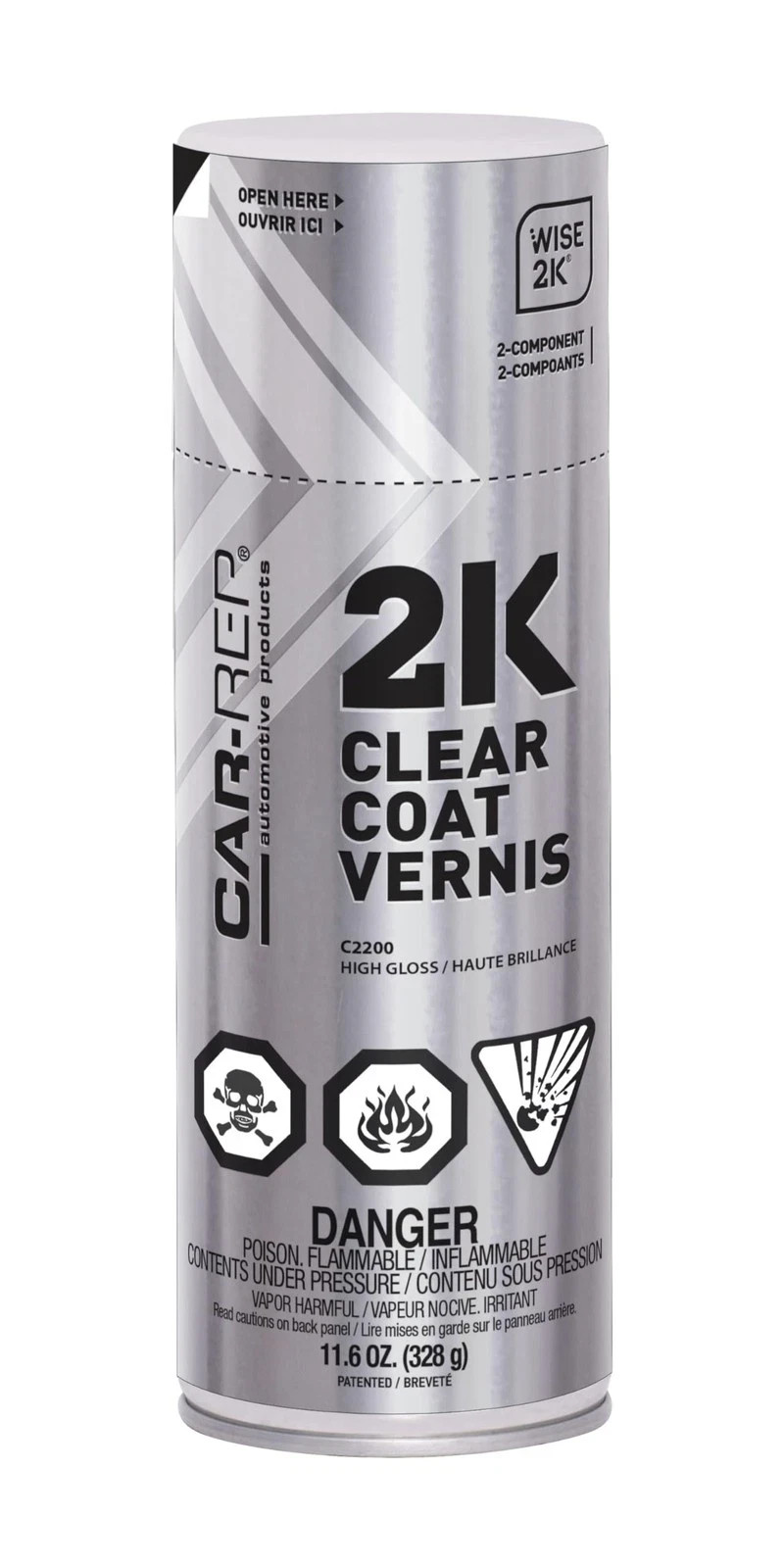 Car-Rep 2K Polyurethane Clear Coat w/ Wise 2K Tech, High Gloss, Easy Apply
