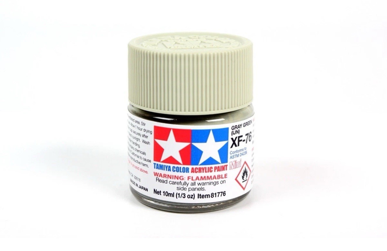Tamiya 81776 XF-76 Gray Green (IJN) Mini Paint 10ml Small Bottle – US