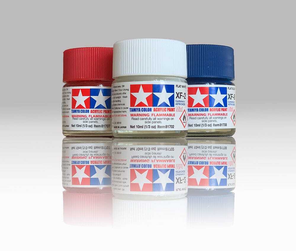Tamiya Mini Acrylic Flat Paint XF1 to XF 90 – 10ML