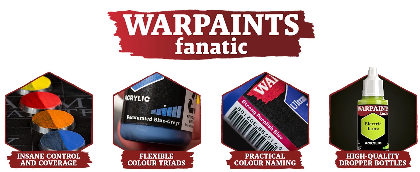 Warpaints Flexible Triad PLUS+: Black & Greys, 7 x 18 ml acrylic paints –