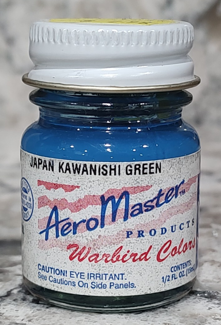 AEROMASTER – WARBIRD COLORS – .5 oz ACRYLIC PAINT – JAPAN KAWANISHI GREEN
