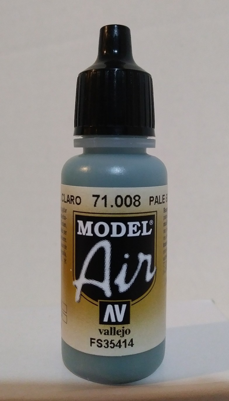 Vallejo Model Air acrylic paint 71.008, Pale Blue 17ml.