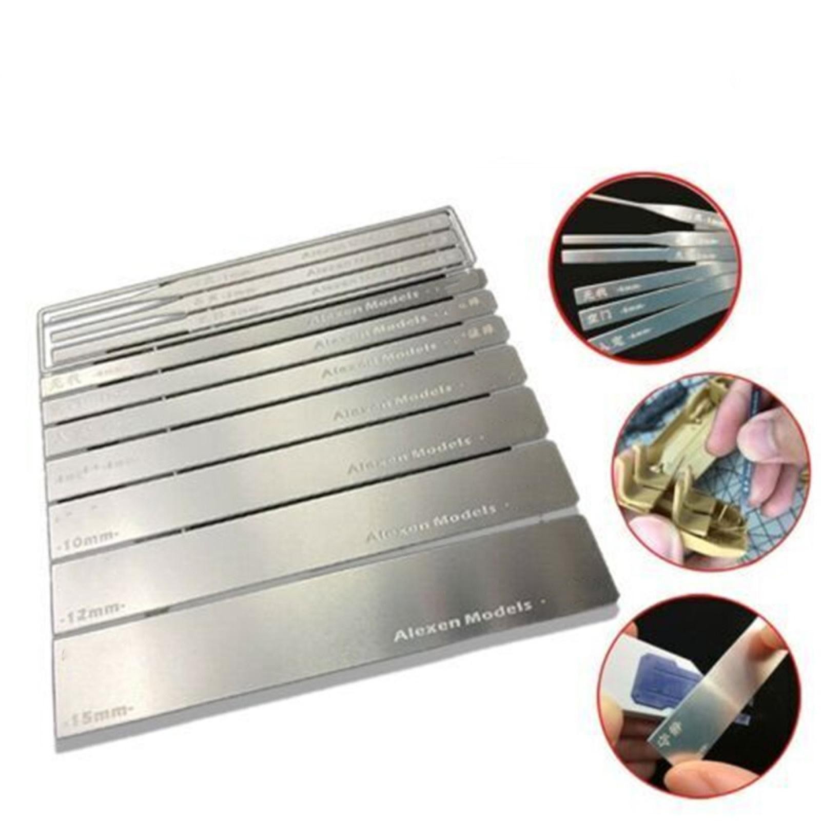 10 In 1 80 * 80mm Stainless Steel Model Grinding Stick File Hobby Craft Tool Kit
